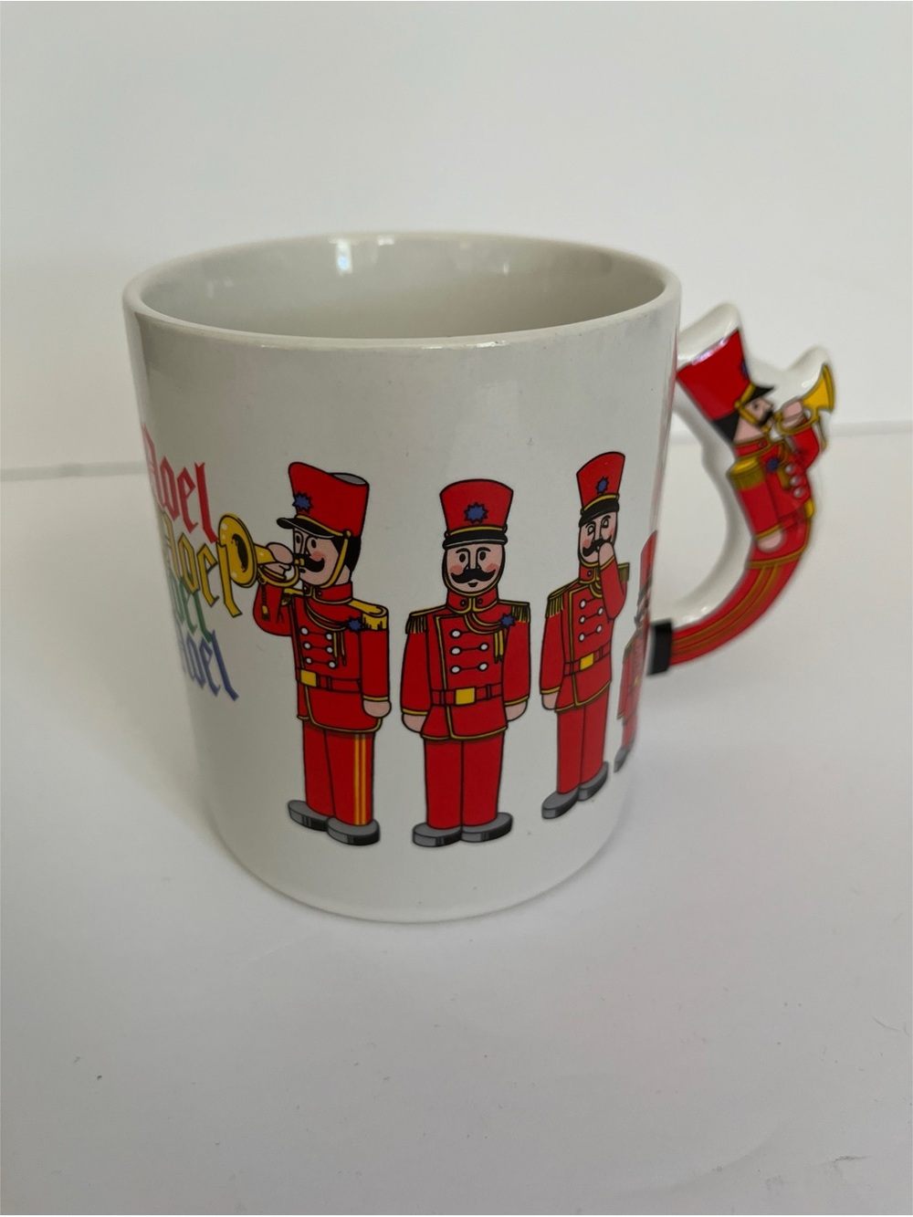 Vintage The Love Mug Toy Soldiers Noel Ceramic Mug